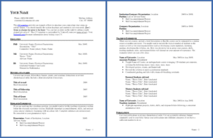 CV template part time